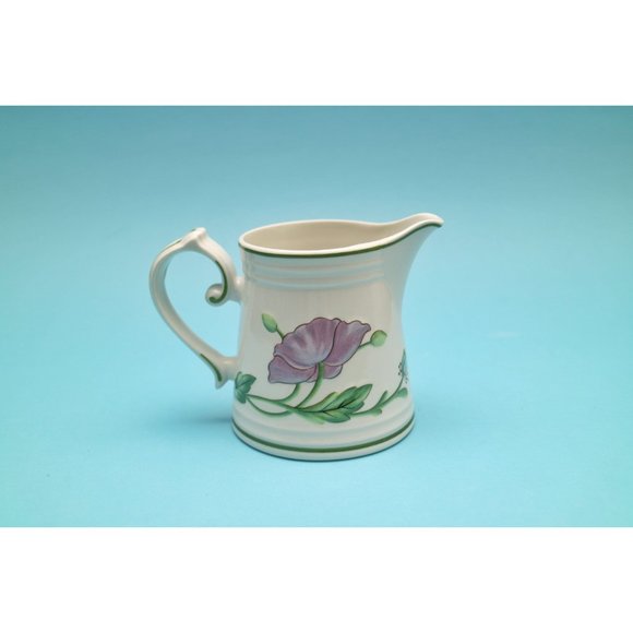 Villeroy and Boch Amapola Sugar Bowl and Creamer, West Germany #1748 Poppies - Picture 5 of 6